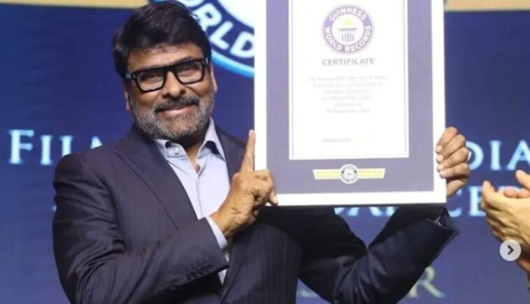 Chiranjeevi Sets Guinness World Record as Most Prolific Film Star in Indian Cinema, Honored by Aamir Khan in Landmark Ceremony